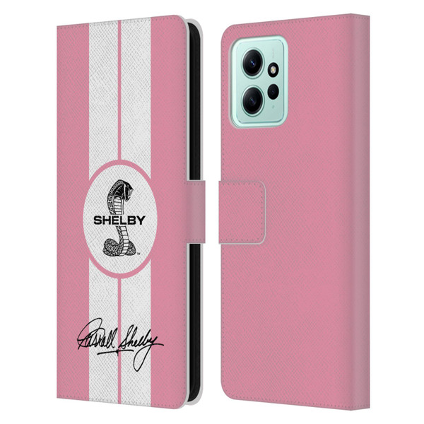Shelby Car Graphics 1965 427 S/C Pink Leather Book Wallet Case Cover For Xiaomi Redmi 12