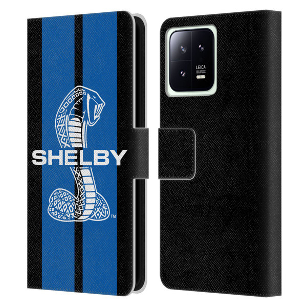 Shelby Car Graphics Blue Leather Book Wallet Case Cover For Xiaomi 13 5G