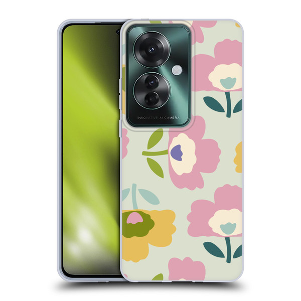 Gabriela Thomeu Retro Scandinavian Floral Soft Gel Case for OPPO Reno11 F 5G / F25 Pro 5G