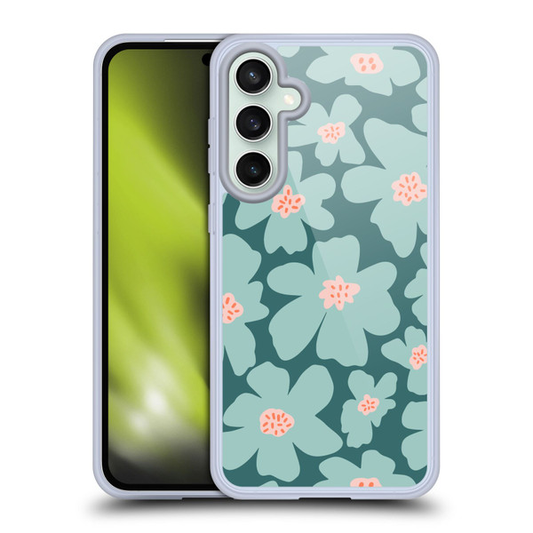 Gabriela Thomeu Retro Daisy Green Soft Gel Case for Samsung Galaxy S23 FE 5G