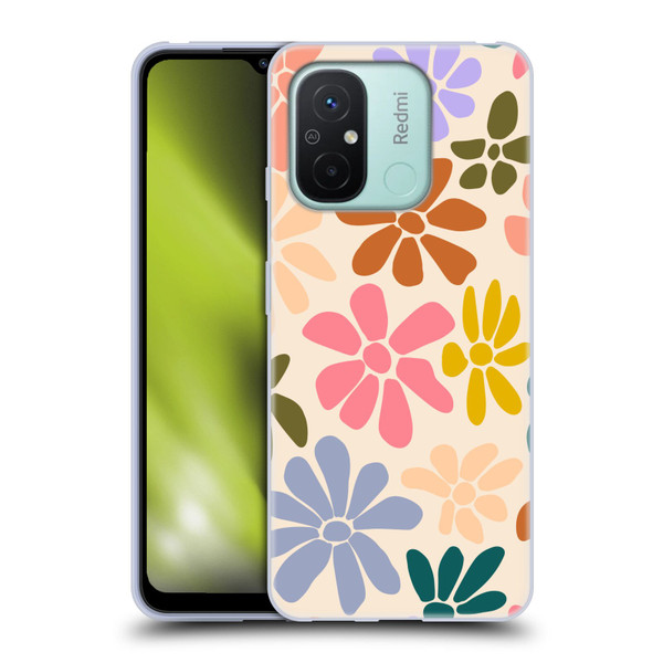 Gabriela Thomeu Retro Rainbow Color Floral Soft Gel Case for Xiaomi Redmi 12C