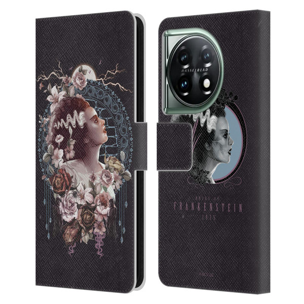 Universal Monsters The Bride Of Frankenstein Portrait Leather Book Wallet Case Cover For OnePlus 11 5G