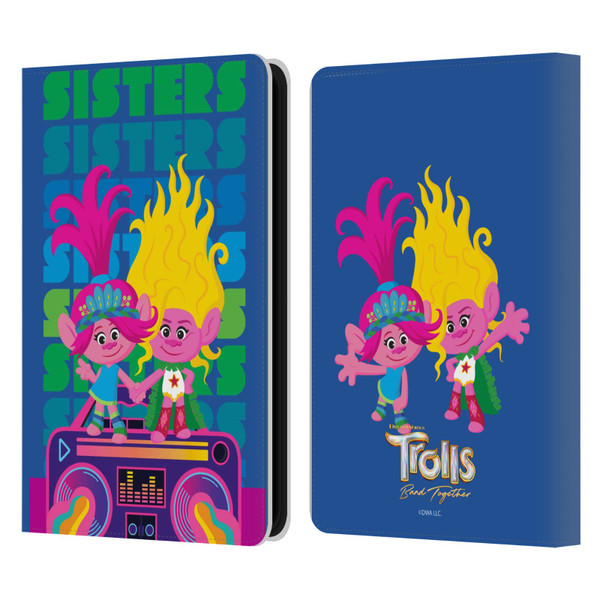 Trolls 3: Band Together Art Sisters Leather Book Wallet Case Cover For Amazon Kindle 11th Gen 6in 2022