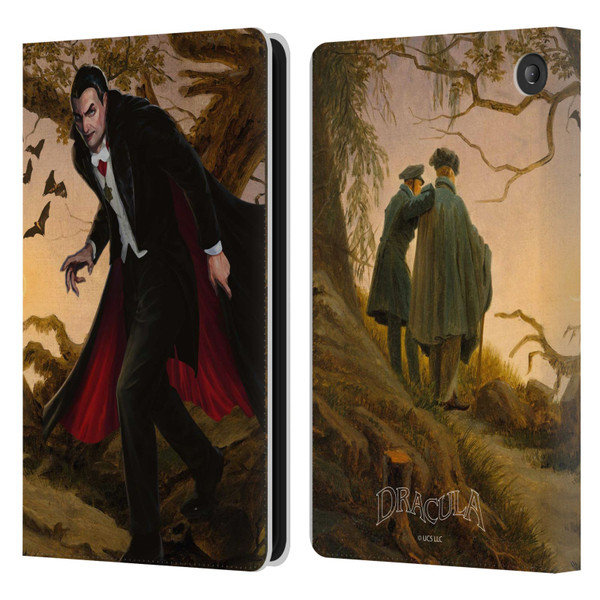 Universal Monsters Dracula Portrait Leather Book Wallet Case Cover For Amazon Fire 7 2022