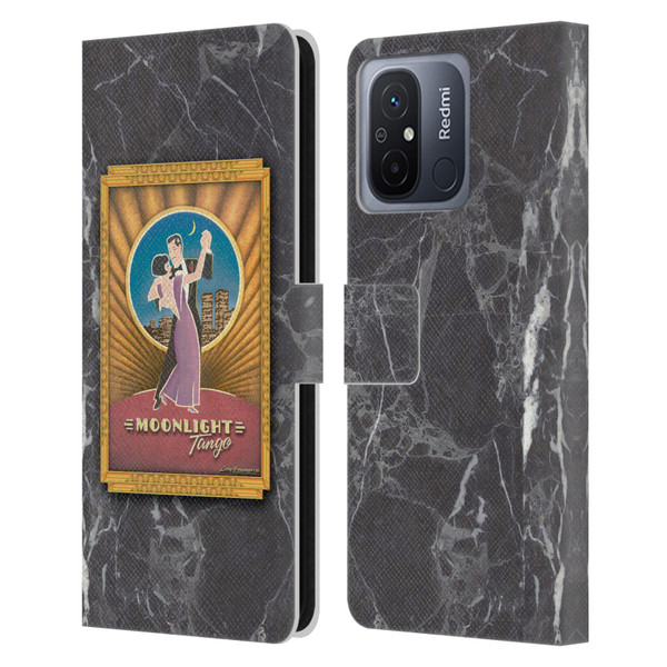 Larry Grossman Retro Collection Moonlight Tango Leather Book Wallet Case Cover For Xiaomi Redmi 12C