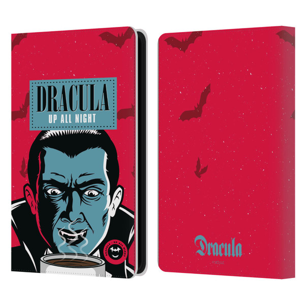 Universal Monsters Dracula Up All Night Leather Book Wallet Case Cover For Amazon Kindle Paperwhite 5 (2021)