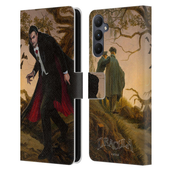 Universal Monsters Dracula Portrait Leather Book Wallet Case Cover For Samsung Galaxy A05s