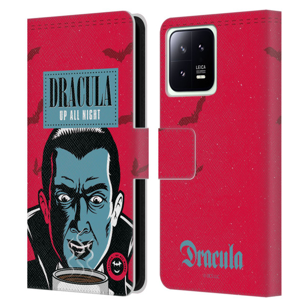 Universal Monsters Dracula Up All Night Leather Book Wallet Case Cover For Xiaomi 13 5G