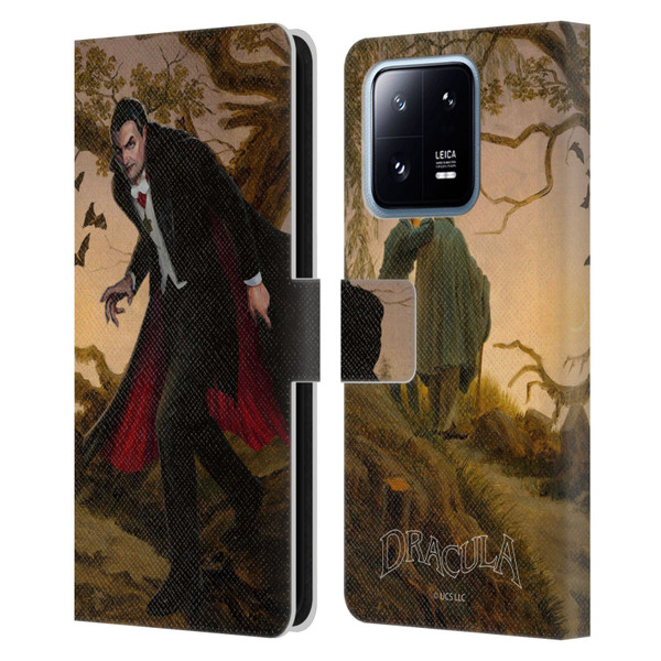 Universal Monsters Dracula Portrait Leather Book Wallet Case Cover For Xiaomi 13 Pro 5G