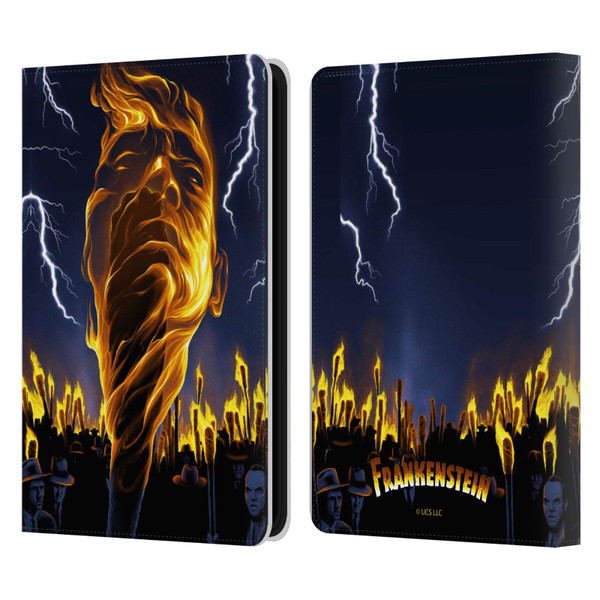 Universal Monsters Frankenstein Flame Leather Book Wallet Case Cover For Amazon Kindle 11th Gen 6in 2022