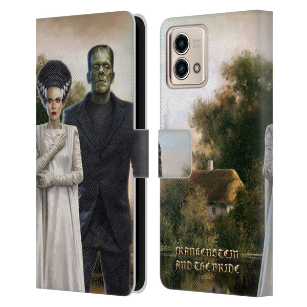 Universal Monsters Frankenstein Photo Leather Book Wallet Case Cover For Motorola Moto G Stylus 5G 2023