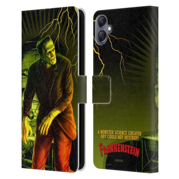 Universal Monsters Frankenstein Yellow Leather Book Wallet Case Cover For Samsung Galaxy A05