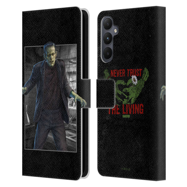 Universal Monsters Frankenstein Frame Leather Book Wallet Case Cover For Samsung Galaxy A05s