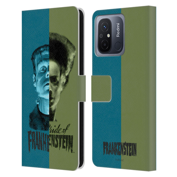 Universal Monsters Frankenstein Half Leather Book Wallet Case Cover For Xiaomi Redmi 12C