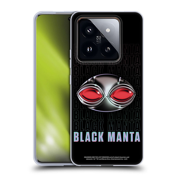 Aquaman And The Lost Kingdom Graphics Black Manta Helmet Soft Gel Case for Xiaomi 14 Pro