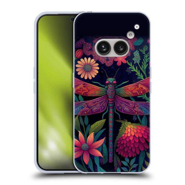 JK Stewart Art Dragonfly Purple Soft Gel Case for Nothing Phone (2a)