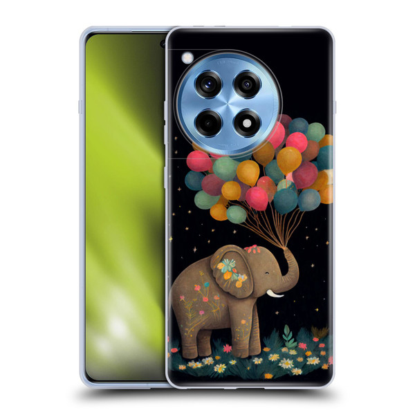 JK Stewart Art Elephant Holding Balloon Soft Gel Case for OnePlus 12R