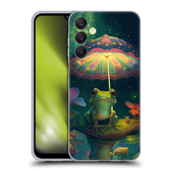 JK Stewart Art Frog With Umbrella Soft Gel Case for Samsung Galaxy A25 5G