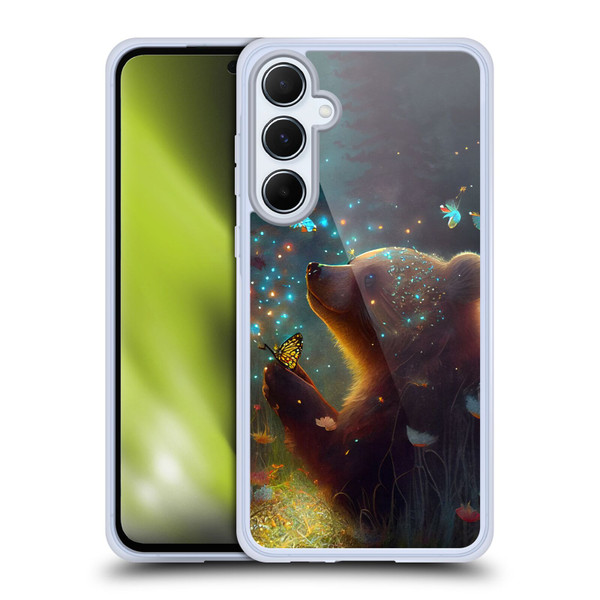 JK Stewart Art Bear Soft Gel Case for Samsung Galaxy A55 5G