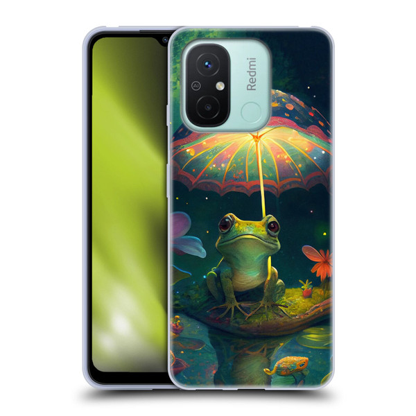 JK Stewart Art Frog With Umbrella Soft Gel Case for Xiaomi Redmi 12C