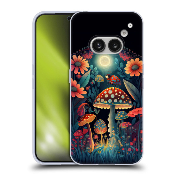 JK Stewart Graphics Ladybug On Mushroom Soft Gel Case for Nothing Phone (2a)