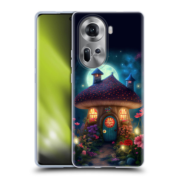 JK Stewart Graphics Mushroom House Soft Gel Case for OPPO Reno11