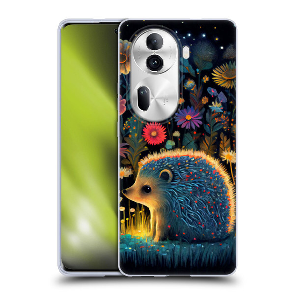JK Stewart Graphics Little Hedgehog Soft Gel Case for OPPO Reno11 Pro