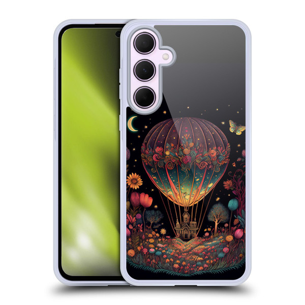 JK Stewart Graphics Hot Air Balloon Garden Soft Gel Case for Samsung Galaxy A35 5G