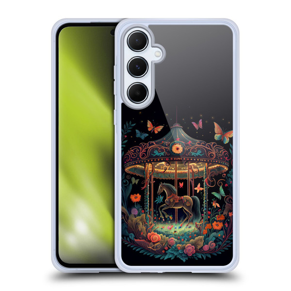 JK Stewart Graphics Carousel Dark Knight Garden Soft Gel Case for Samsung Galaxy A55 5G