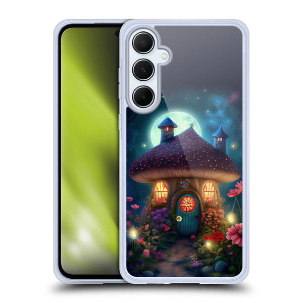 JK Stewart Graphics Mushroom House Soft Gel Case for Samsung Galaxy A55 5G