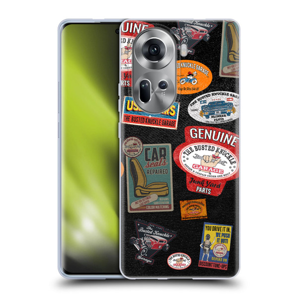 Busted Knuckle Garage Graphics Patches Soft Gel Case for OPPO Reno11