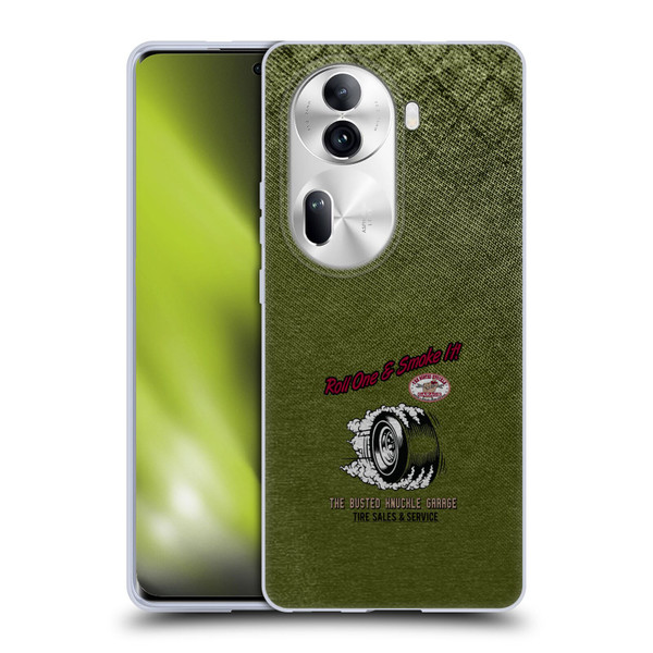 Busted Knuckle Garage Graphics Tire Soft Gel Case for OPPO Reno11 Pro