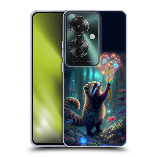 JK Stewart Key Art Raccoon Soft Gel Case for OPPO Reno11 F 5G / F25 Pro 5G