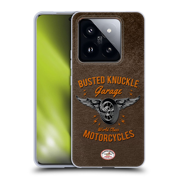 Busted Knuckle Garage Graphics Motorcycles Soft Gel Case for Xiaomi 14 Pro