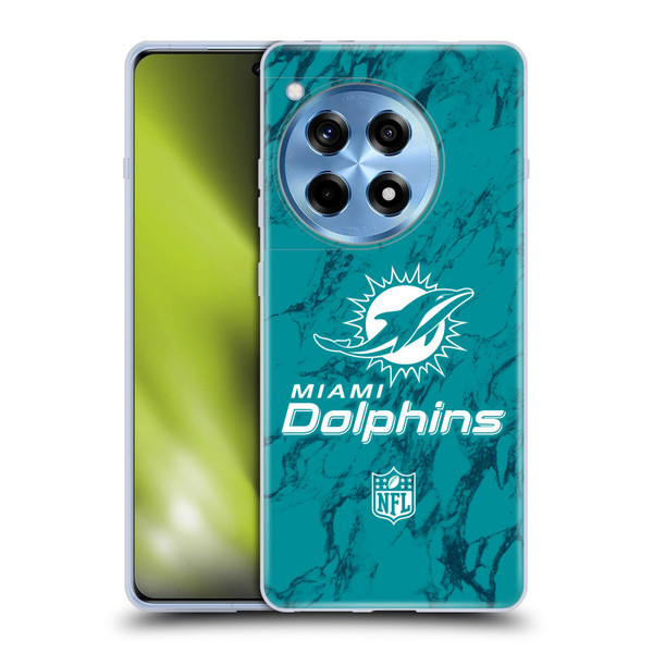 NFL Miami Dolphins Graphics Coloured Marble Soft Gel Case for OnePlus 12R
