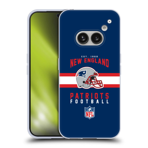 NFL New England Patriots Graphics Helmet Typography Soft Gel Case for Nothing Phone (2a)