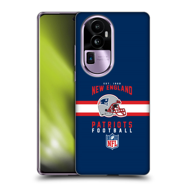 NFL New England Patriots Graphics Helmet Typography Soft Gel Case for OPPO Reno10 Pro+