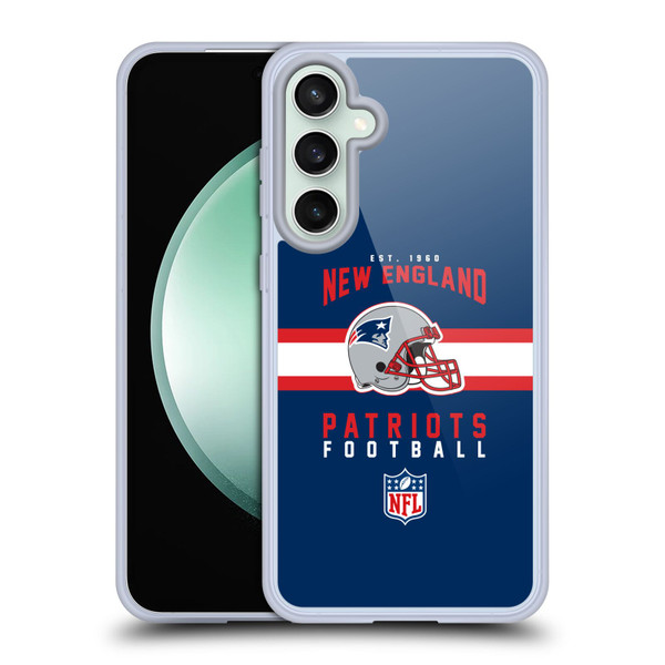 NFL New England Patriots Graphics Helmet Typography Soft Gel Case for Samsung Galaxy S23 FE 5G