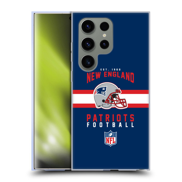 NFL New England Patriots Graphics Helmet Typography Soft Gel Case for Samsung Galaxy S24 Ultra 5G