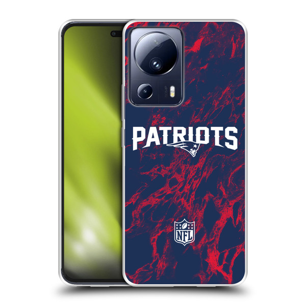NFL New England Patriots Graphics Coloured Marble Soft Gel Case for Xiaomi 13 Lite 5G