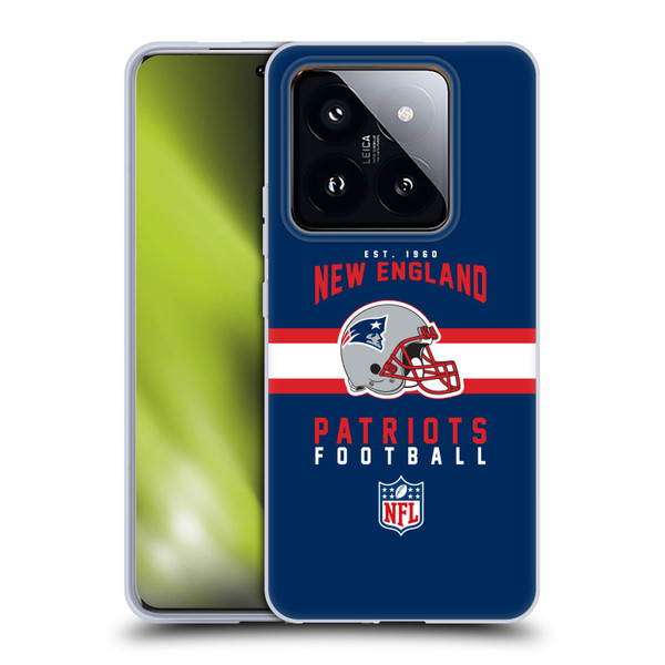 NFL New England Patriots Graphics Helmet Typography Soft Gel Case for Xiaomi 14 Pro