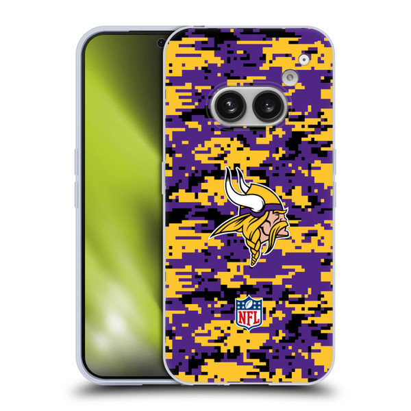 NFL Minnesota Vikings Graphics Digital Camouflage Soft Gel Case for Nothing Phone (2a)