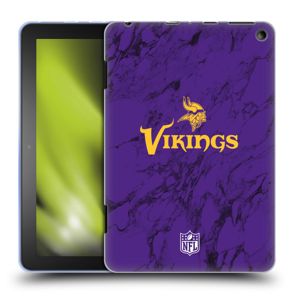 NFL Minnesota Vikings Graphics Coloured Marble Soft Gel Case for Amazon Fire HD 8/Fire HD 8 Plus 2020