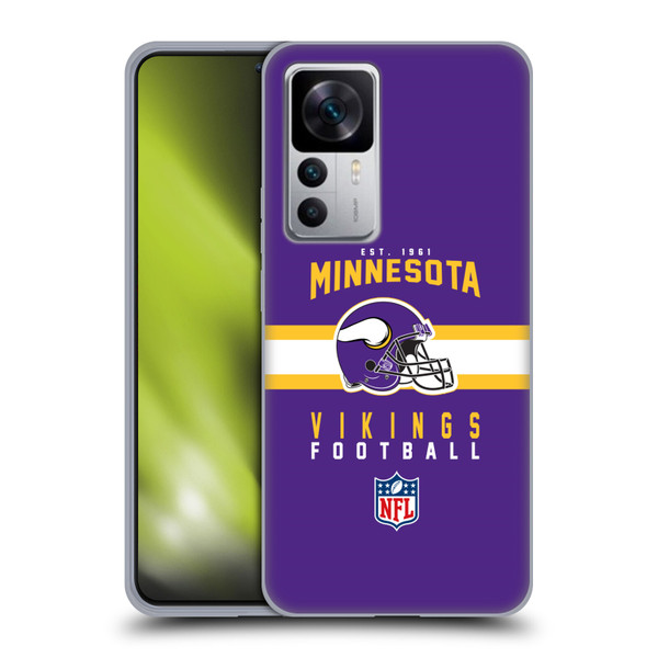 NFL Minnesota Vikings Graphics Helmet Typography Soft Gel Case for Xiaomi 12T 5G / 12T Pro 5G / Redmi K50 Ultra 5G