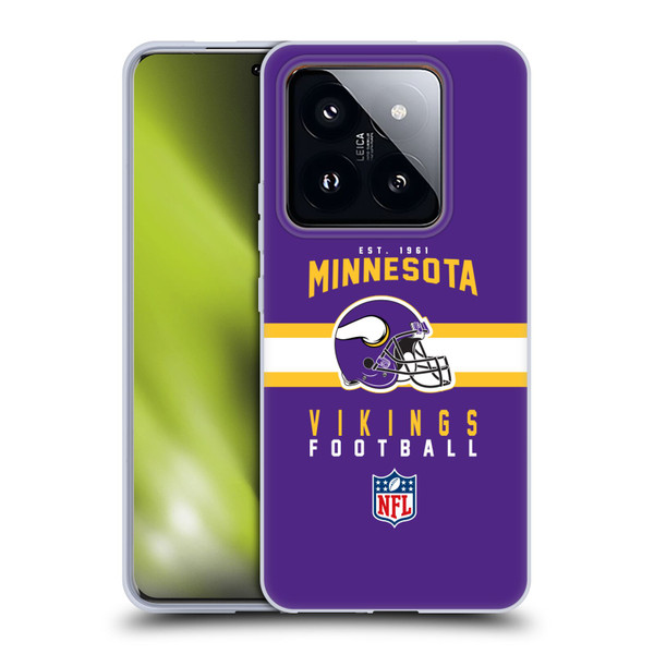 NFL Minnesota Vikings Graphics Helmet Typography Soft Gel Case for Xiaomi 14 Pro