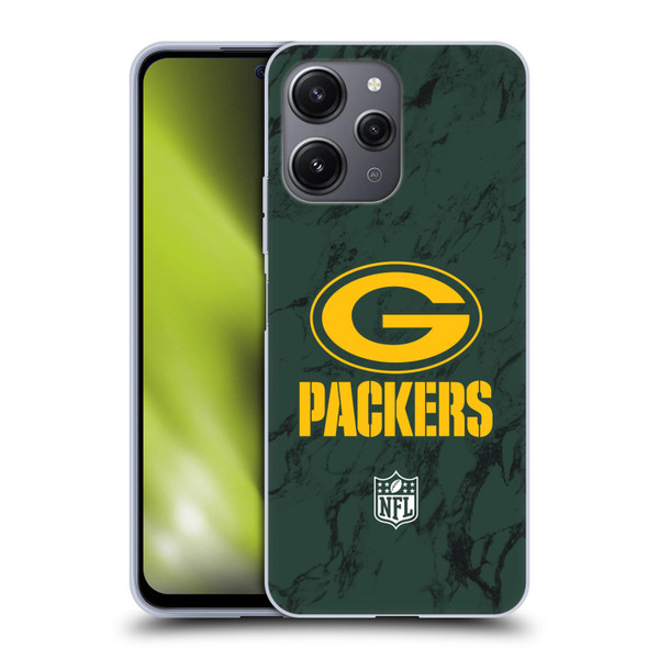 NFL Green Bay Packers Graphics Coloured Marble Soft Gel Case for Xiaomi Redmi 12