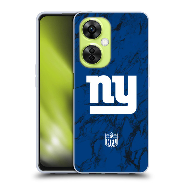 NFL New York Giants Graphics Coloured Marble Soft Gel Case for OnePlus Nord CE 3 Lite 5G
