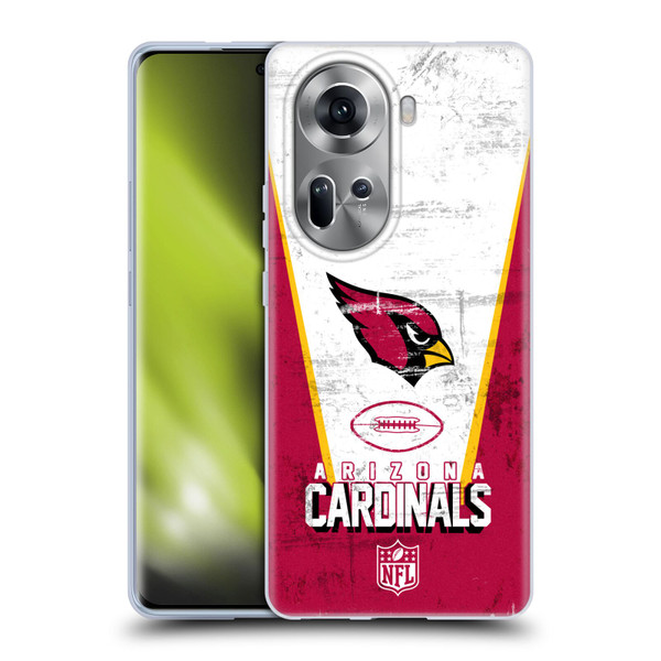 NFL Arizona Cardinals Logo Art Banner Soft Gel Case for OPPO Reno11