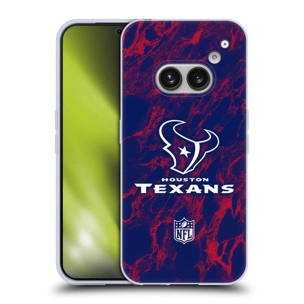 NFL Houston Texans Graphics Coloured Marble Soft Gel Case for Nothing Phone (2a)
