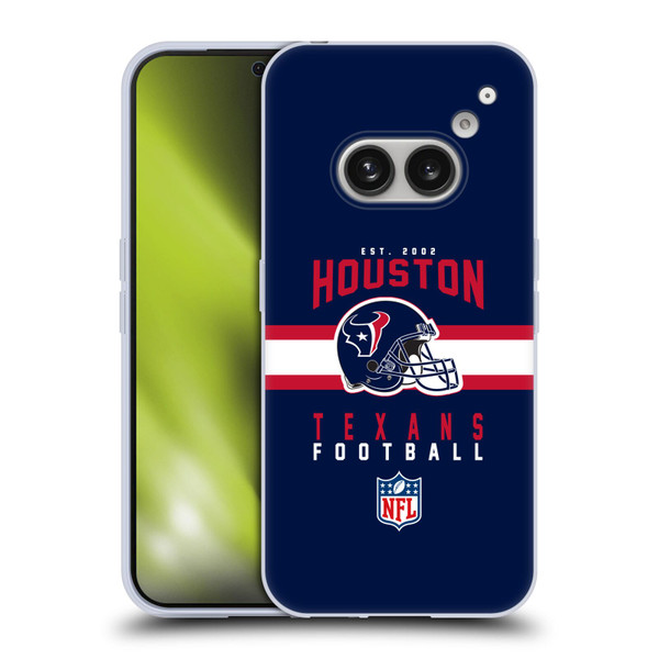 NFL Houston Texans Graphics Helmet Typography Soft Gel Case for Nothing Phone (2a)